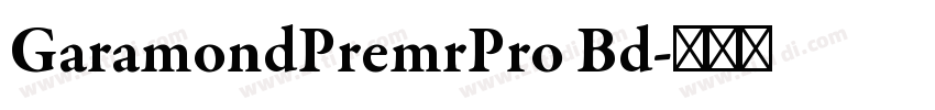 GaramondPremrPro Bd字体转换